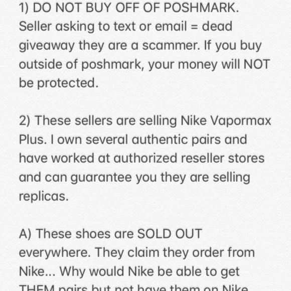 FAKE NIKE VAPORMAX SCAMMER - Picture 2 of 5